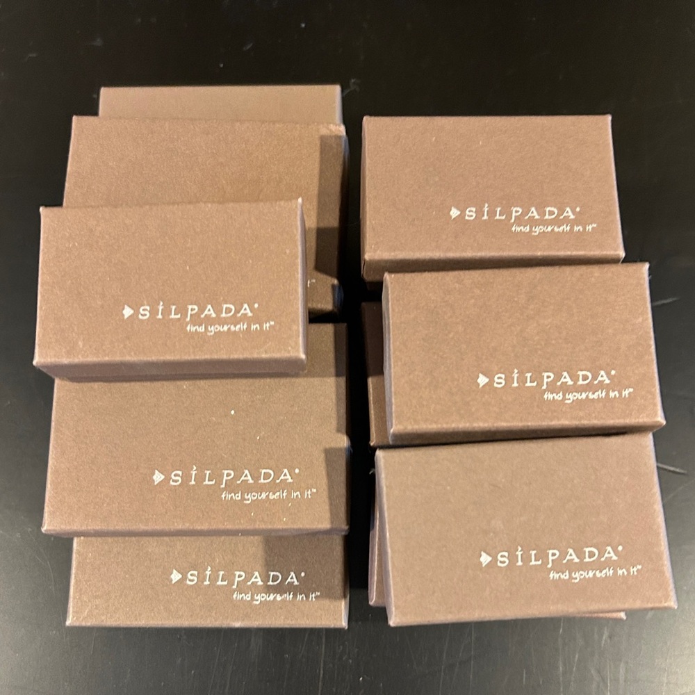 Silpada Set of 13 Brown Jewelry Box Boxes Lot Necklace Bracelet Earring Ring